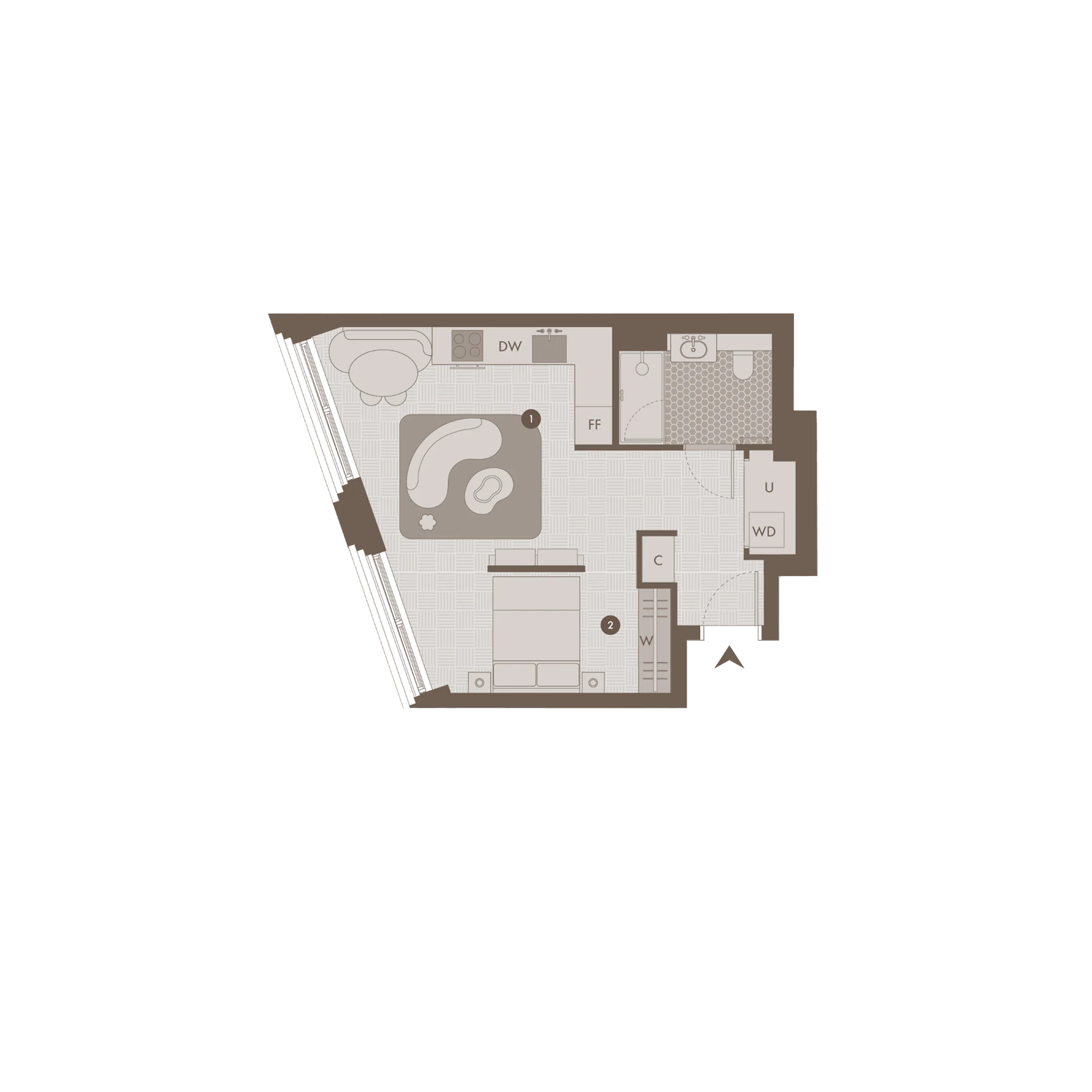 The Capston Floorplan - Suite