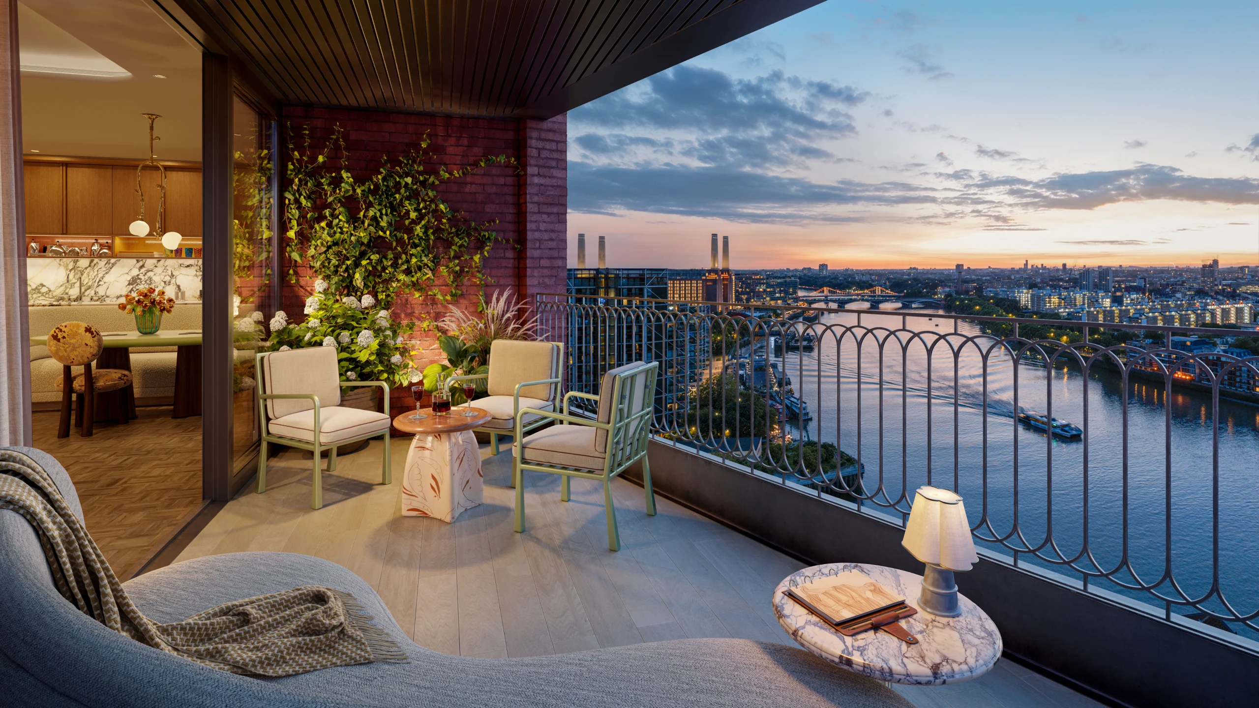 Balcony River View at The Capston Residences