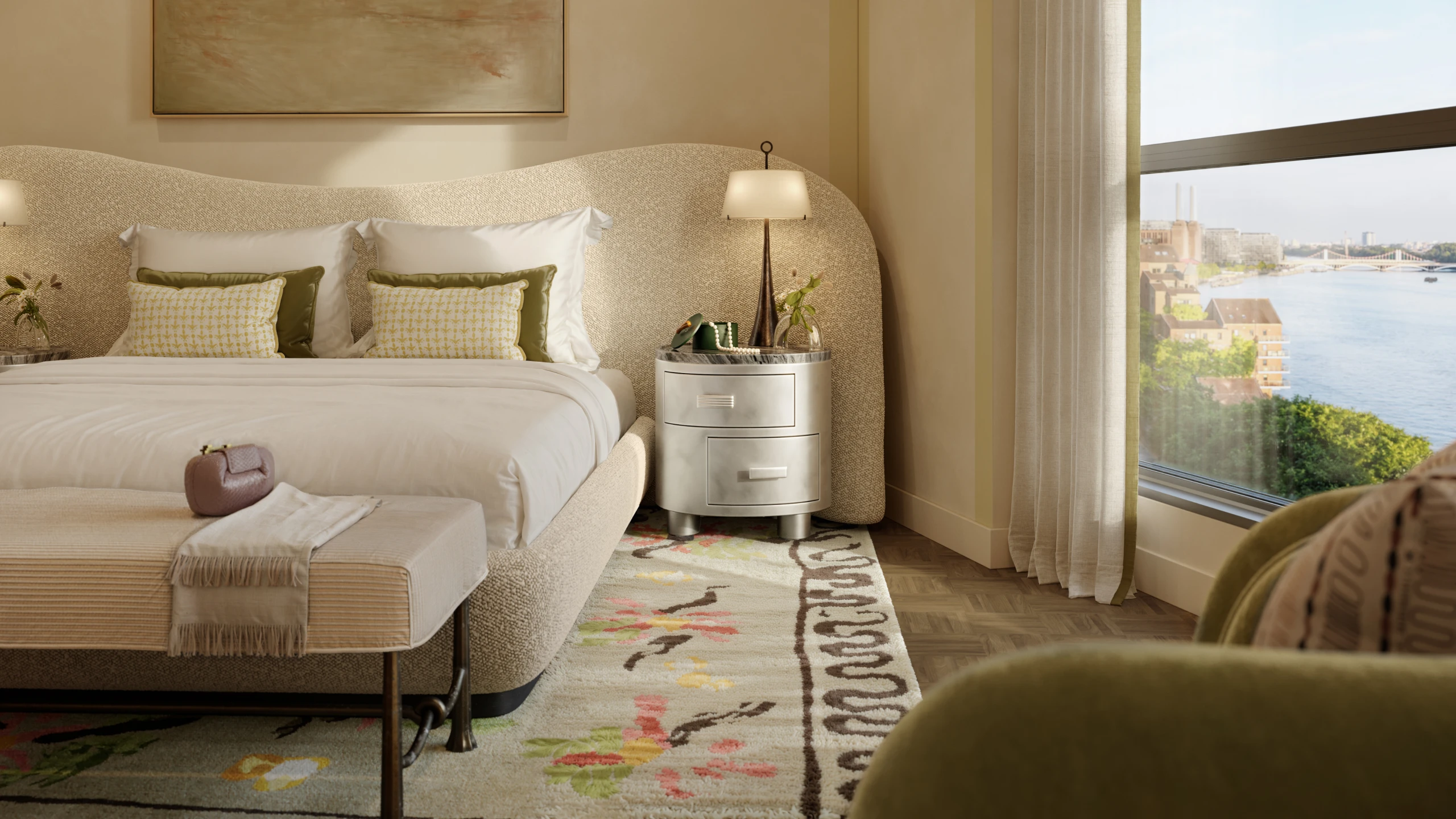 Bedroom River View at The Capston Residences