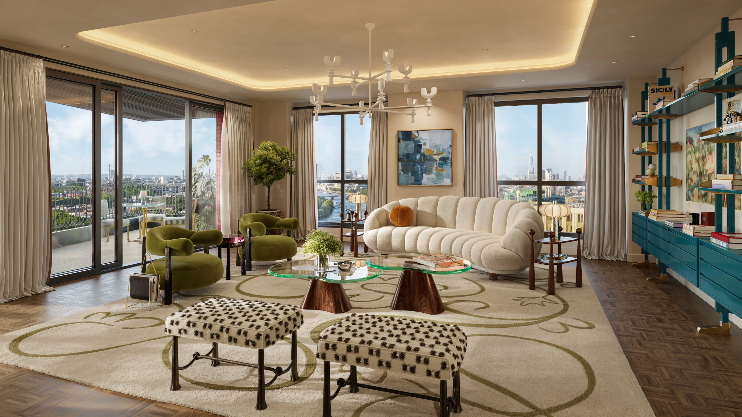Living Room at The Capston Residences